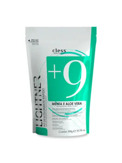 Pó Descolorante Menta e Aloe Vera 9 Tons Lightner Cless 300g