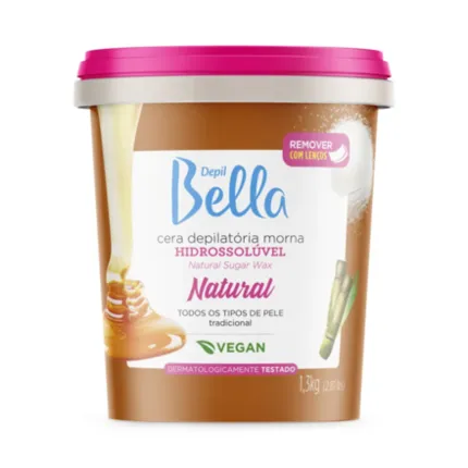 Cera Hidrossolúvel Natural Depil Bella 1,3kg