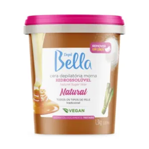 Cera Hidrossolúvel Natural Depil Bella 1,3kg