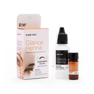 Henna para Sobrancelhas Glance Castanho Escuro Rare Way