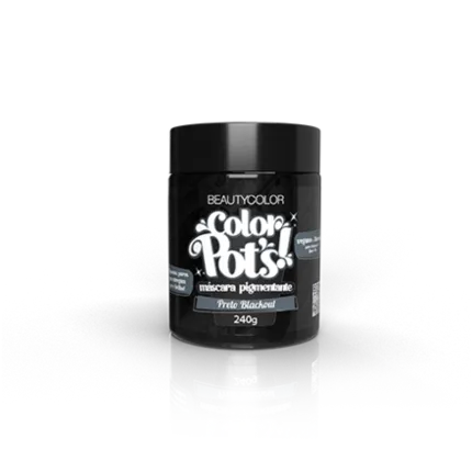 Máscara Pigmentante Preto Blackout Color Pot's Beautycolor 240g