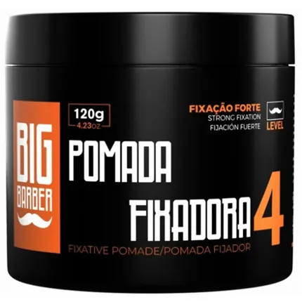 Pomada Fixadora Big Barber 120g Level 4 Fixação Forte Profissional