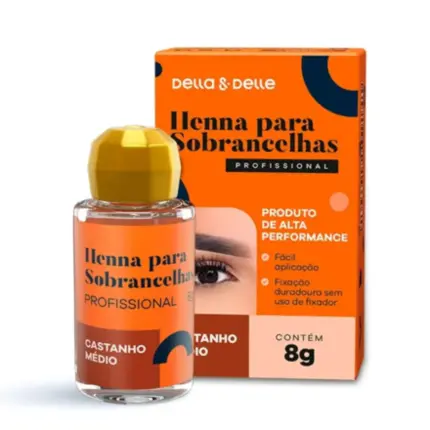 Henna Della & Delle Castanho Médio 8g
