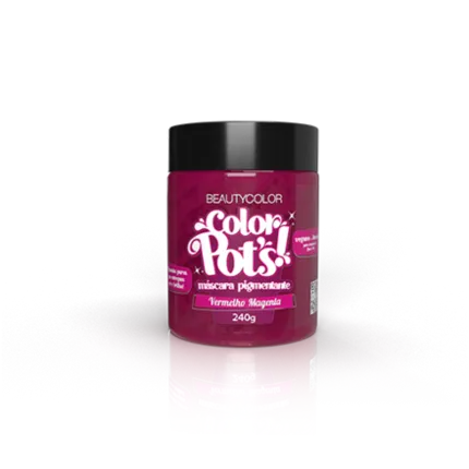 Máscara Pigmentante Vermelho Magenta Color Pot's Beautycolor 240g