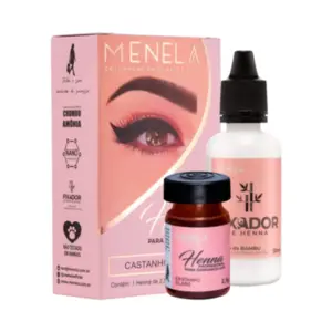 Kit Henna Profissional Castanho Claro Menela 2,5g