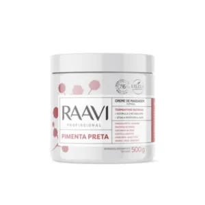 Creme de Massagem Corporal Pimenta Preta Raavi 500g