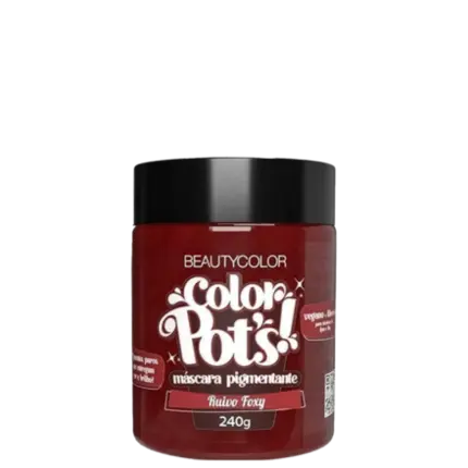 Máscara Pigmentante Ruivo Foxy Color Pot's Beautycolor 240g