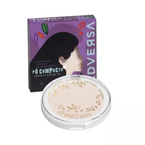 Pó Compacto Vegano Velvet Cover HD Adversa Cor 100