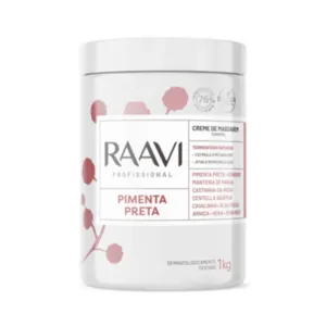 Creme de Massagem Corporal Pimenta Preta Raavi 1kg