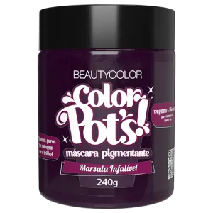 Máscara beautycolor - color pots  - Marsala Infalível 240G