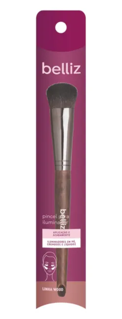 Pincel Wood Iluminador e Contorno Belliz