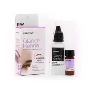 Henna para Sobrancelhas Glance Castanho Médio Rare Way