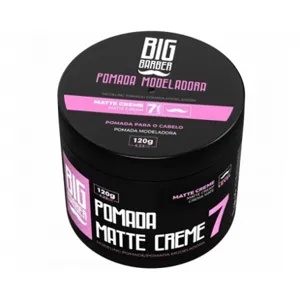 Pomada Modeladora Matte Creme Big Barber 120g Level 7 Profissional