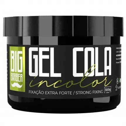 Gel Cola Big Barber 300g Incolor Profissional Fixação Extra Forte