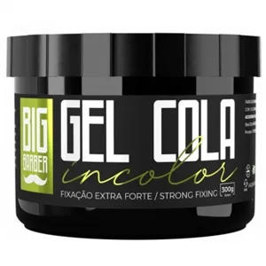 Gel Cola Big Barber 300g Incolor Profissional Fixação Extra Forte