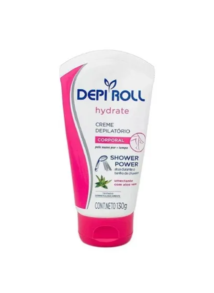 Creme Depilatório Corporal Shower Power Hydrate Alo Vera Depi Roll 130g