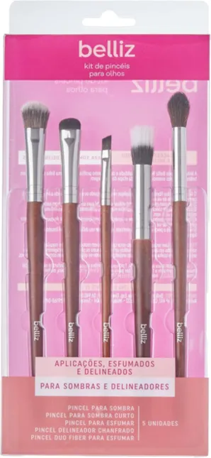 Kit de Pincéis Wood Olhos Belliz