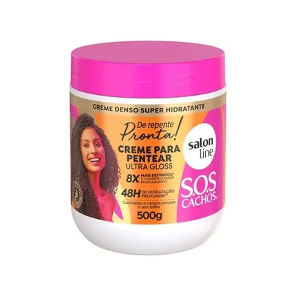Creme para Pentear SOS Cachos De Repente Pronta Salon Line 500g