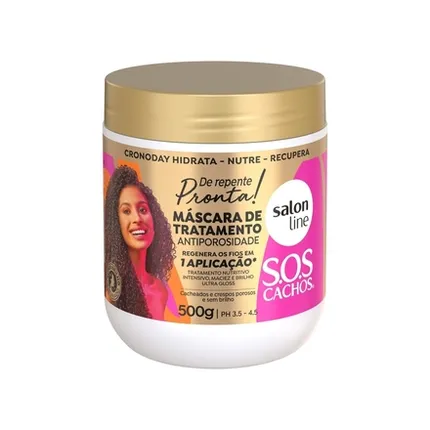 Máscara de Tratamento SOS Cachos De Repente Pronta Salon Line 500g