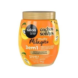 Creme de Tratamento Maracujá 3 em 1 Cachos dos Sonhos Multy Milagres Salon Line 1kg