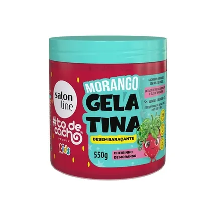 Gelatina Morango #todecacho Kids Desembaraçante Salon Line 550g