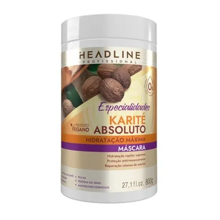 Máscara Karité Absoluto Headline 800g