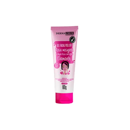 Gel Facial Peel Off Rosa Mosqueta e Argila Rosa Dermachem 60g