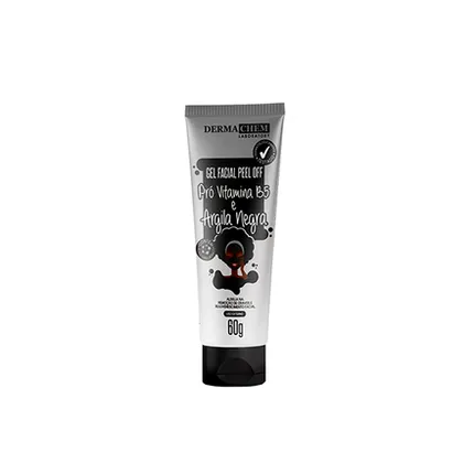 Gel Facial Peel Off Pró Vitamina B5 e Argila Negra Dermachem 60g
