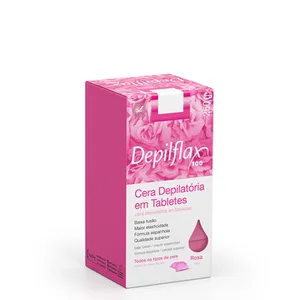 Cera Quente Epilatória Depilflax Rosa 250g
