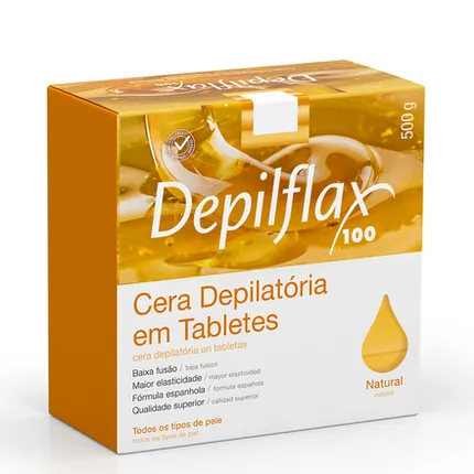 Cera Quente Epilatória Depilflax Natural 500g