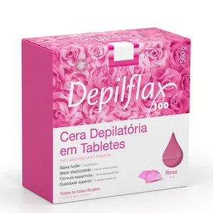 Cera Quente Epilatória Depilflax Rosa 500g