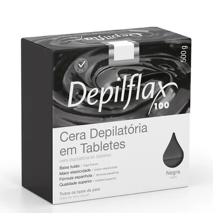 Cera Quente Epilatória Depilflax Negra 500g