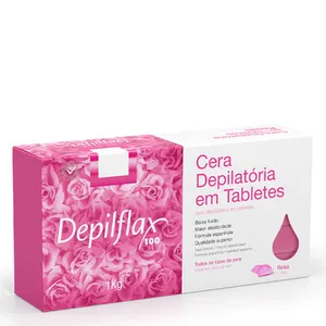 Cera Quente Epilatória Depilflax Rosa 1kg