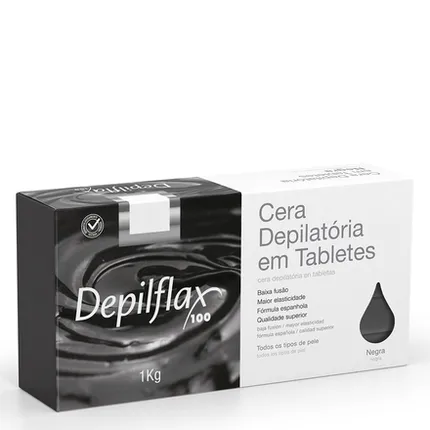 Cera Quente Epilatória Depilflax Negra 1kg