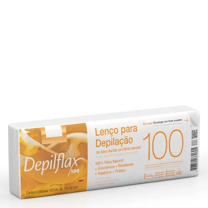 Lenço para Depilação Depilflax c/ 100 Unidades