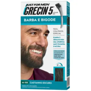 Grecin 5 Barba e Bigode Gel Castanho Escuro M-100