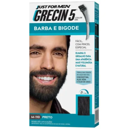Grecin 5 Barba e Bigode Gel Preto M-110