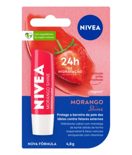 Hidratante Labial Morango Shine Nivea