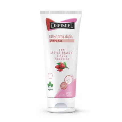 Creme Depilatório Corporal com argila branca e rosa mosqueta Depimiel 120g