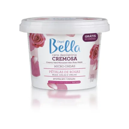 Cera Pétalas de Rosas p/micro ondas Depil Bella 200g