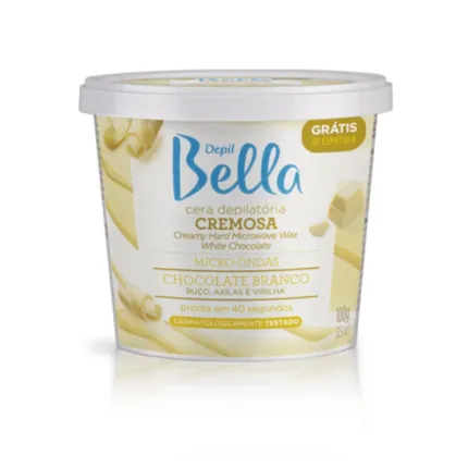 Cera Chocolate Branco P/micro-ondas Depil Bella 100g