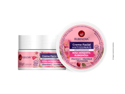 Creme Facial Antissinais Rosa Mosqueta Rubinova 100g
