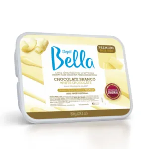 Cera em Barra Chocolate Branco Depil Bella 800g