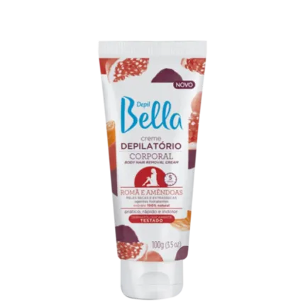 Creme Depilatório Corporal Romã e Amêndoa Depil Bella 100g