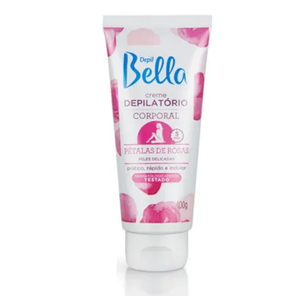 Creme Depilatório Corporal Pétalas de Rosas Depil Bella 100g