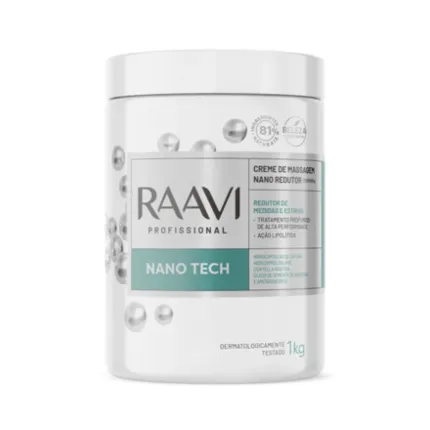 Creme de Massagem Nano Redutor Corporal Raavi 1kg