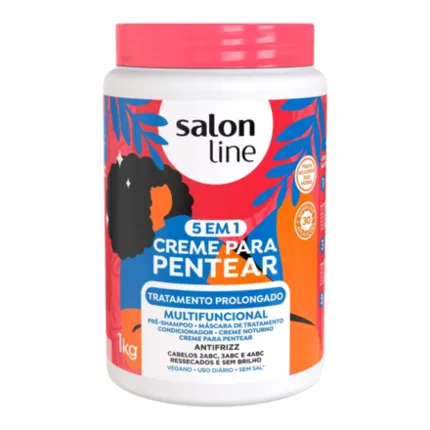 Creme para Pentear Tratamento Prolongado 5 em 1 Salon Line 1Kg