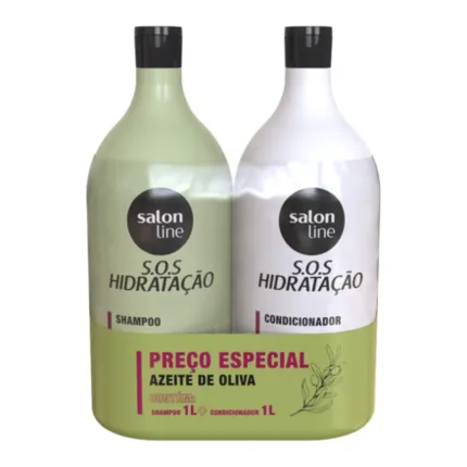 Kit Shampoo e Condicionador Azeite de Oliva SOS Hidratação Salon Line