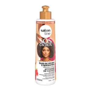 Ativador de Cachos Rícino e Queratina SOS Cachos Salon Line 300ml