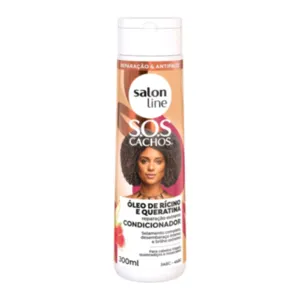 Condicionador Rícino e Queratina SOS Cachos Salon Line 300ml